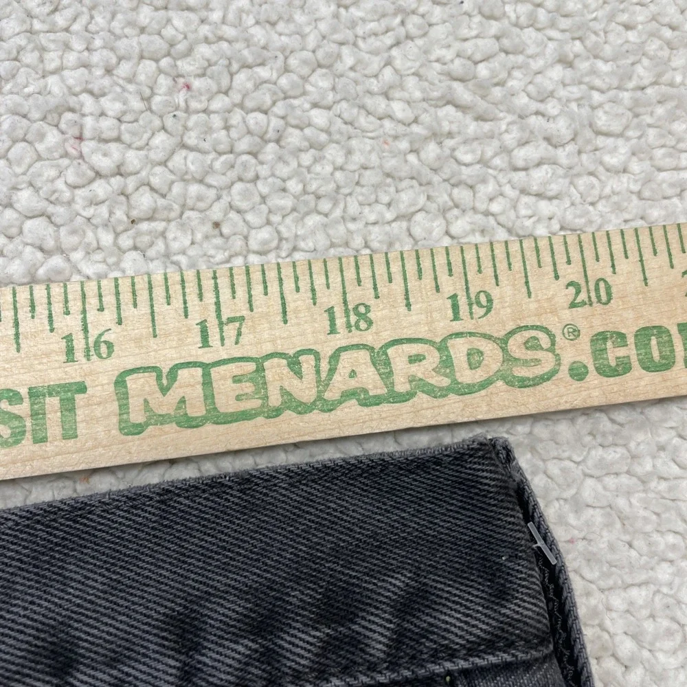 Levi Jeans Mens 38x32 Black 505 Regular Fit Straight Leg Faded Denim